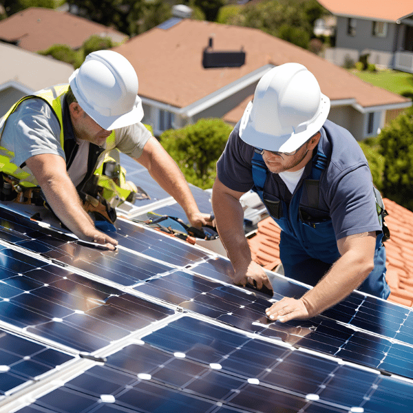 Sen Solar conducting a solar repair service on a Melbourne home.